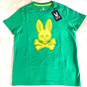 Psycho Bunny Graphic Short Sleeve Crewneck T-Shirt Size 2 (XXS) Green